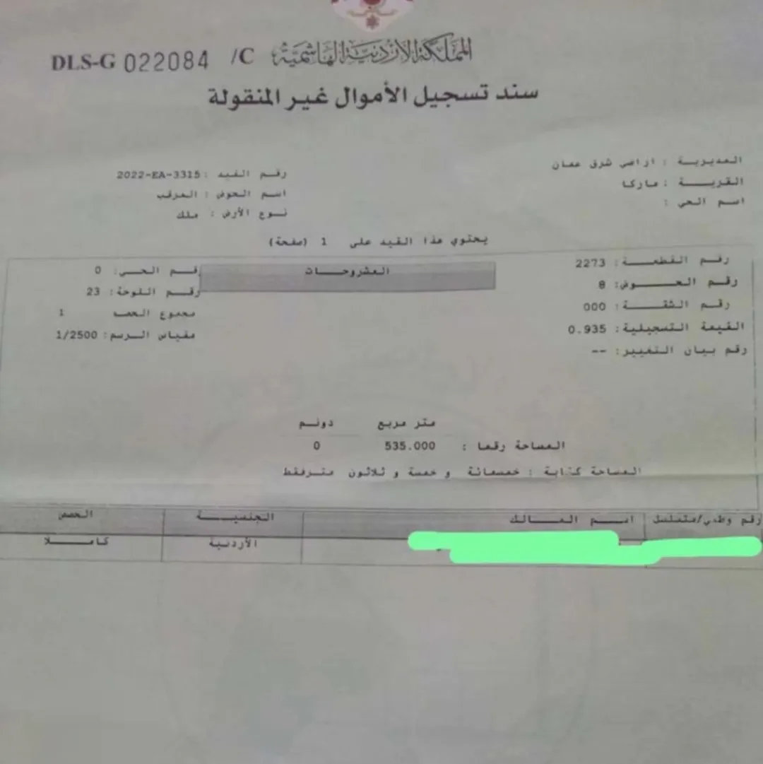 أرض سكنية مميزة بإطلالة رائعة للبيع في ماركا – عمان