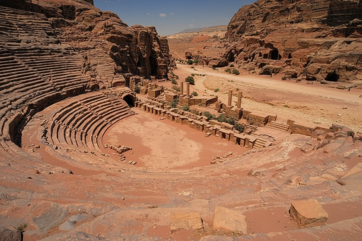 Nabatean Theatre - 8CFW+WQ2, Wadi Musa, Jordan