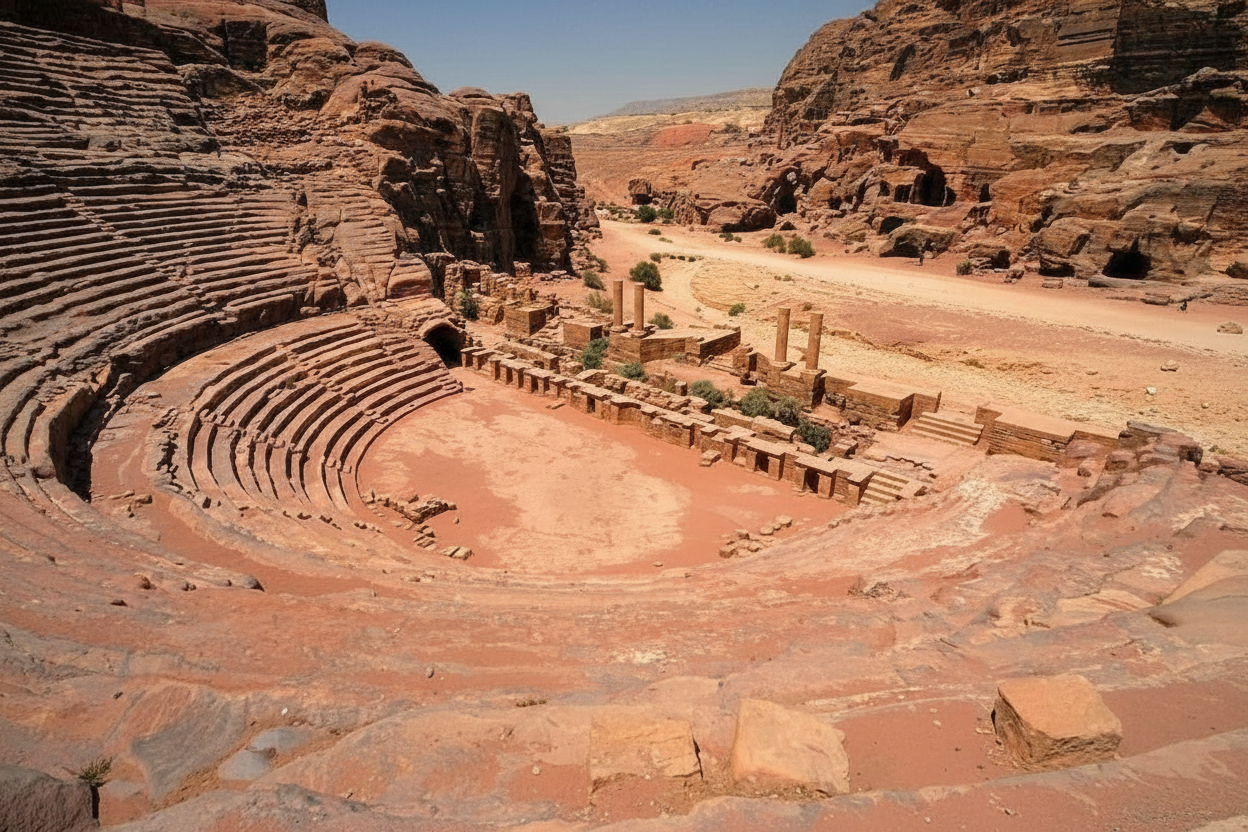 Nabatean Theatre - 8CFW+WQ2, Wadi Musa, Jordan