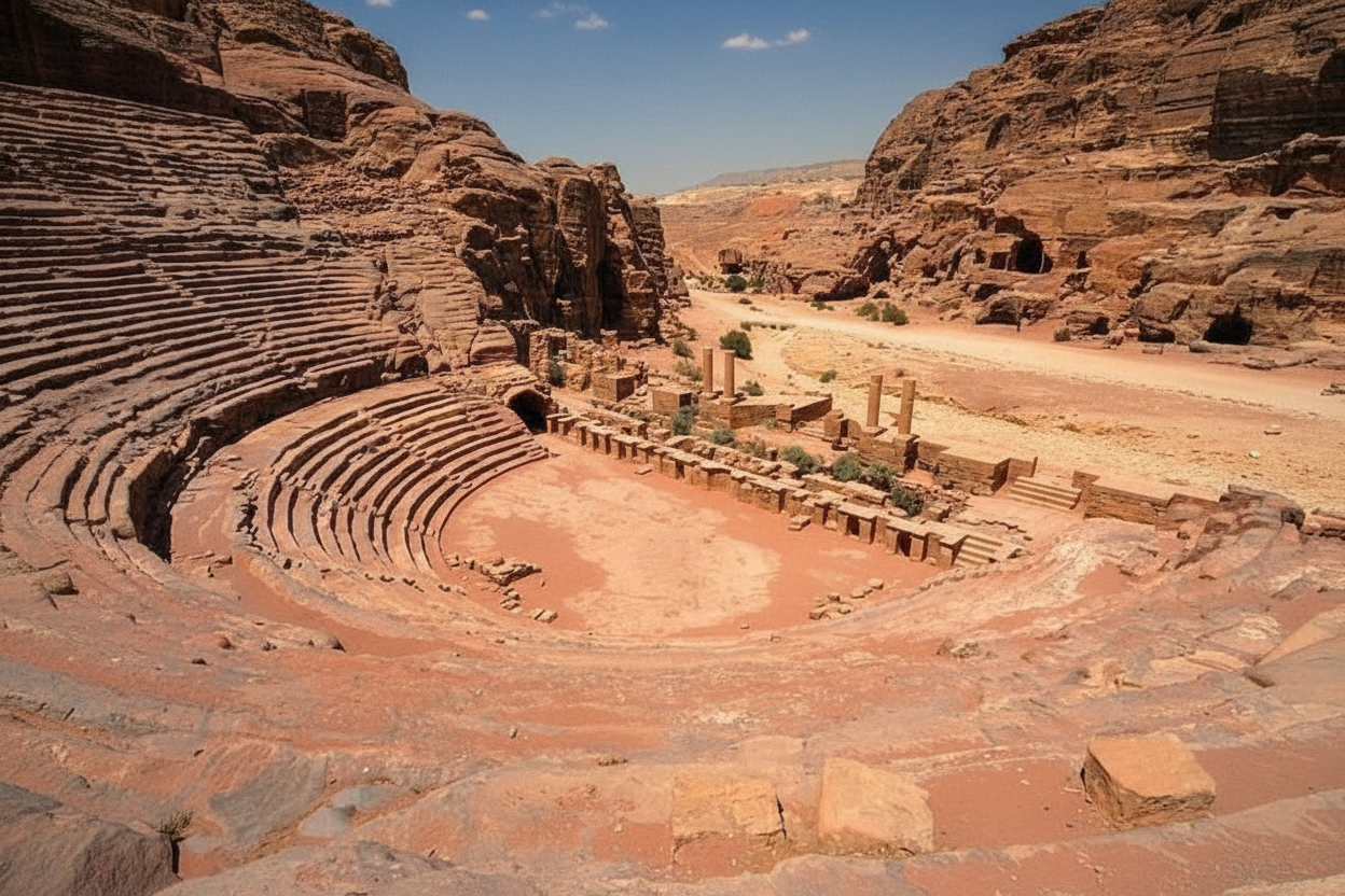 Nabatean Theatre - 8CFW+WQ2, Wadi Musa, Jordan
