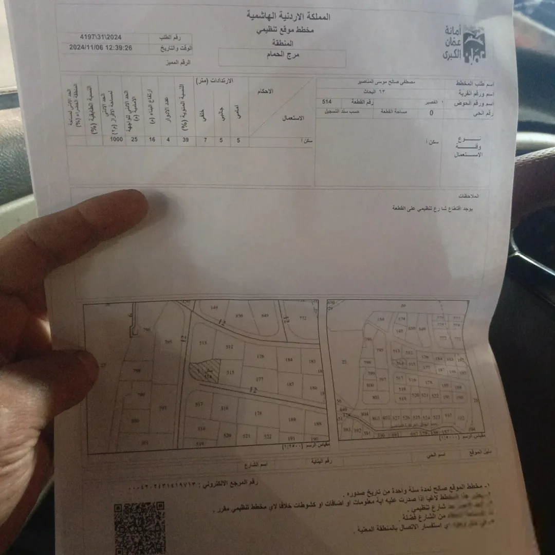 أرض سكنية مميزة بإطلالة ساحرة في مرج الحمام – حوض القصير