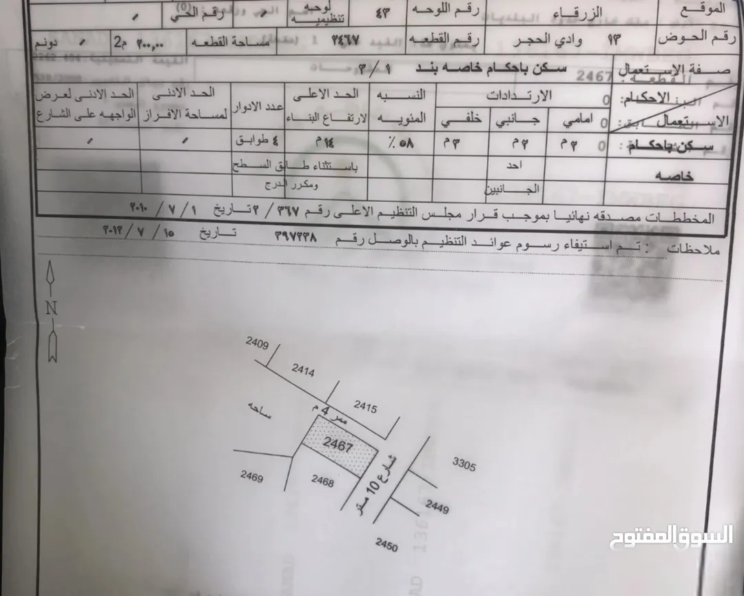 أرض سكنية مميزة للبيع في جبل طارق